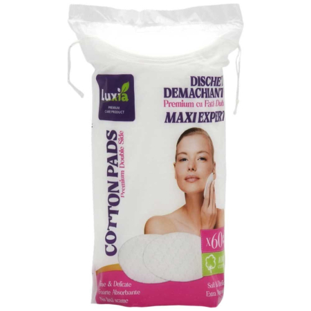Produse Demachiere Si Curatare - Dischete, Luxia, Demachiante Ovale Bumbac Fata Dubla 60 buc