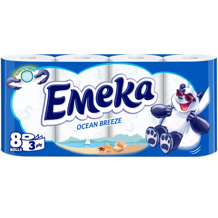Hartie Igienica - Emeka Hartie Igienica 8ROLE 3STRATURI Ocean Breeze