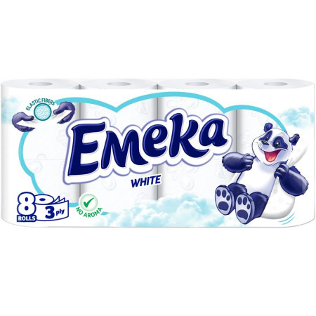Produse De Curatat - Emeka Hartie Igienica 8ROLE 3STRATURI White