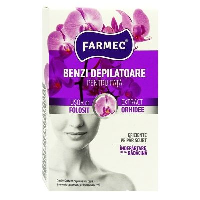 Produse Ingrijire - Farmec Benzi Depilatoare Fata 20 buc Orhidee 8270