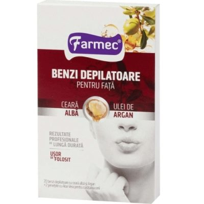 Produse Ingrijire - Farmec Benzi Depilatoare Fata Argan 20 buc, 2SERV Aloe Vera 8310