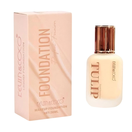 Fond De Ten - Fond de Ten, Kevin&Coco, Model Tulip, Textura Lichida, Acoperire Naturala, 38 ml, 5 x 3.7 x 10.7 cm, Nuanta 1, Ivory Light