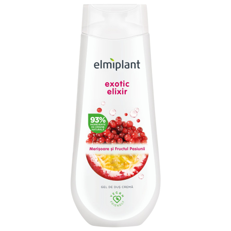 Geluri De Dus - Gel de Dus Crema, Elmiplant, Cu Merisoare si Fructul Pasiunii, 400 ml