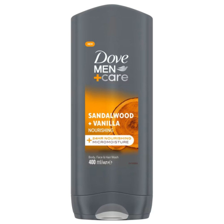 Sampon Si Gel De Dus - Gel de Dus, Dove, 400 ml Men Sandalwood, Vanilla