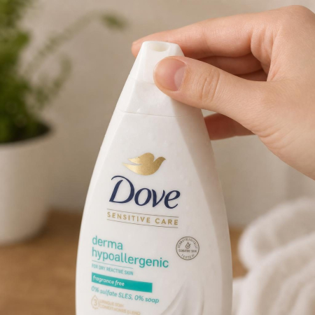 Gel de Dus, Dove, 450 ml, Derma Hypoallergenic [2]