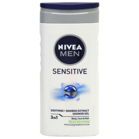 Sampon Si Gel De Dus - Gel de Dus, Nivea, 250 ml Men Sensitive