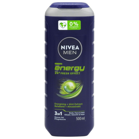 Sampon Si Gel De Dus - Gel de Dus, Nivea, 500 ml Men Energy