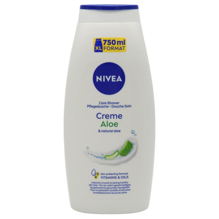 Geluri De Dus - Gel de Dus si Spumant de Baie, NIVEA, Creme Aloe, 750 ml