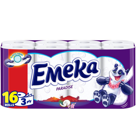 Hartie Igienica - Hartie Igienica, EMEKA, Paradise, Set 16 Role, 3 Straturi