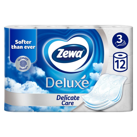 Hartie Igienica - Hartie Igienica, ZEWA, Deluxe Delicate Care, 3 Straturi, Set 12 Role