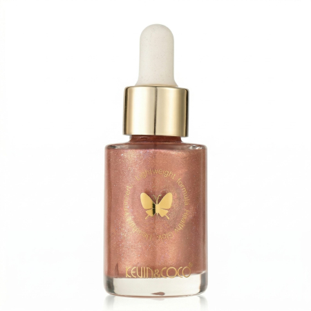 Fond De Ten - Iluminator Lichid pentru Ten, Kevin&Coco, Instant Anti Age, Nuanta Bronze, Efect Stralucire, Bronz Luminos 3.5x3.5x8.5cm
