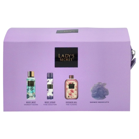 Set Caseta Cadou - Lady's Secret Borseta Cadou, Gel de Dus 250, Bodymist250, Bs75 Midnight Bloom