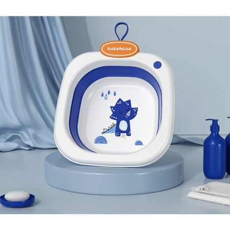 Lavoar Pliabil, Flippy, pentru Copii 1-8 Ani, Model Animat, din PP+TPE, 32x29x10 cm, Albastru [2]