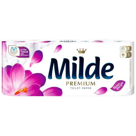 Hartie Igienica - Milde Hartie Igienica 8ROLE 3STRATURI Relax Purple