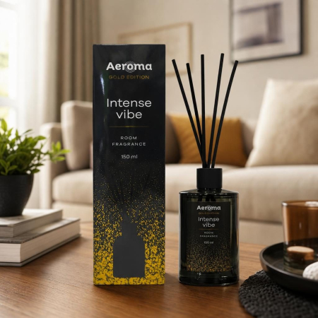 Odorizant Camera cu Difuzor, Aeroma Luxury Gold, 150 ml Intense Vibe [1]