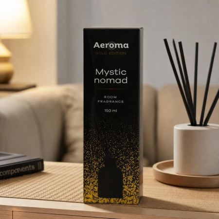 Odorizant Camera cu Difuzor, Aeroma Luxury Gold, 150 ml Mystic Nomad [1]