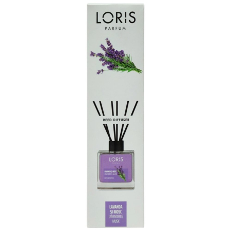 Odorizant camera - Odorizant Camera cu Difuzor, Loris, 100 ml Lavanda si Mosc