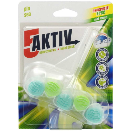 Dezinfectant Toaleta - Odorizant WC, 5-aktiv, Block 50 g Pin