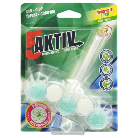 Articole Pentru Baie - Odorizant WC, 5-aktiv, Block 50 g Pin, Clor