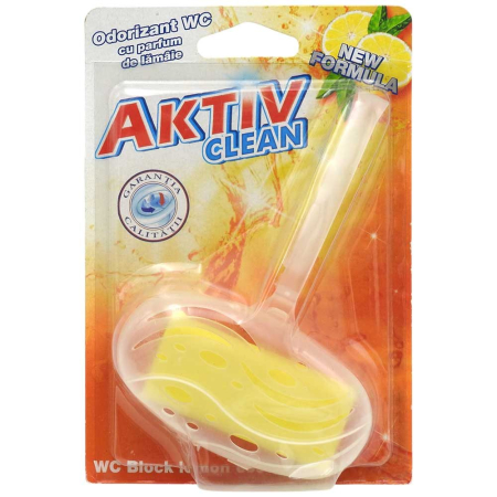 Dezinfectant Toaleta - Odorizant WC, Aktiv, 40 g Lemon