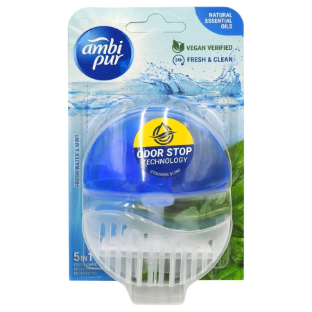 Dezinfectant Toaleta - Odorizant WC, Ambi Pur, 5in1 55 ml Fresh Water Mint