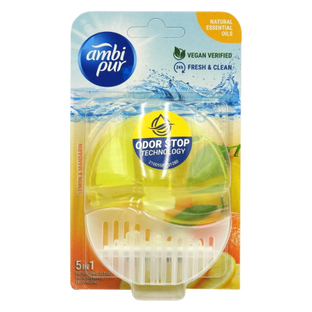 Dezinfectant Toaleta - Odorizant WC, Ambi Pur, 5in1 55 ml Lemon Mandarin