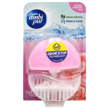 Dezinfectant Toaleta - Odorizant WC, Ambi Pur, 5in1 55 ml Wild Rose