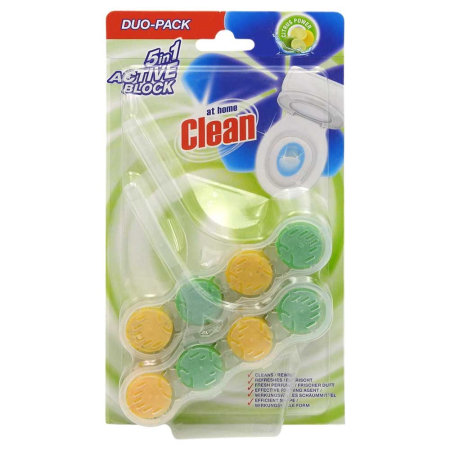 Dezinfectant Toaleta - Odorizant WC, At Home Clean, 2 X 45 g Citrus