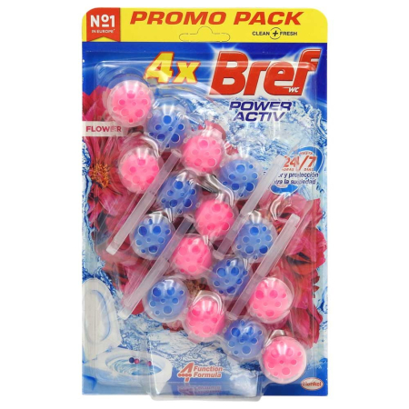 Articole Pentru Baie - Odorizant WC, Bref, Bile Power Aktiv 4 X 50 g Floral