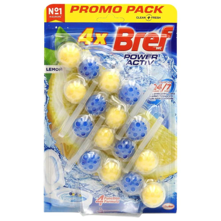 Articole Pentru Baie - Odorizant WC, Bref, Bile Power Aktiv 4 X 50 g Lemon