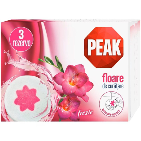 Dezinfectant Toaleta - Odorizant WC, Peak, Floare Rezerva 3 X 45 g Frezie