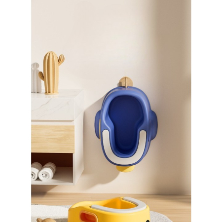 Olita pentru Copii, Flippy, +1an, Portabila, Design Ratusca, Model Prietenos, Non-Toxic, Compartiment Detasabil, cu Maner, Usor de Curatat, Albastru [3]