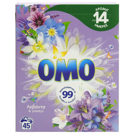 Detergent Rufe - Omo Detergent Pudra 2.52 kg Lavender Jasmine 45 spalari