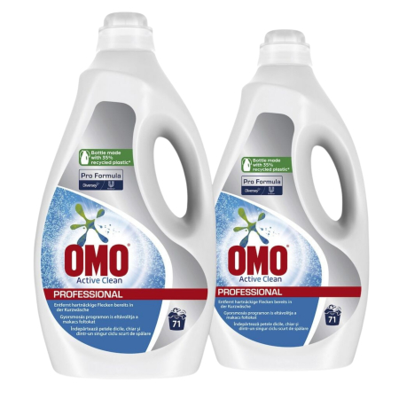 Detergent Rufe - Pachet OMO Professional Active Clean - Detergent Lichid Rufe, 2×5 L