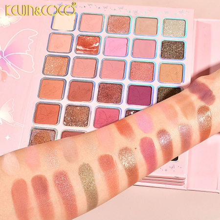Paleta de Machiaj Profesionala KEVIN & COCO Glowy Butterfly Makeup Book, 96 Nuante, Trusa Multifunctionala pentru Ochi, Buze si Fata, Farduri Mate si Sidefate, Blush, Iluminatoare si Produse, pentru T [8]
