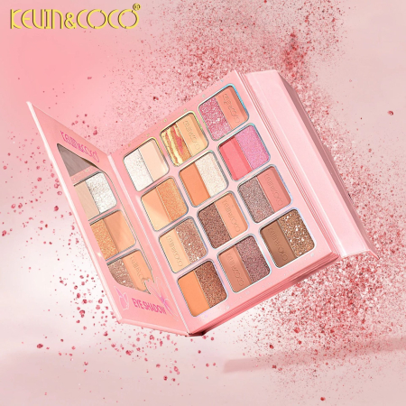 Paleta de Machiaj Profesionala KEVIN & COCO Glowy Butterfly Makeup Book, 96 Nuante, Trusa Multifunctionala pentru Ochi, Buze si Fata, Farduri Mate si Sidefate, Blush, Iluminatoare si Produse, pentru T [3]