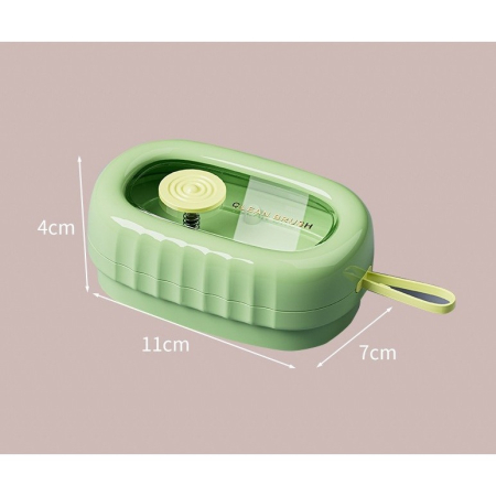 Perie de Spalat Haine, Flippy, cu Dispenser pentru Detergent, 4 Perii de Curatare, din ABS + PS, Verde [4]