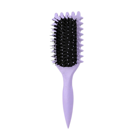 Produse Ingrijire - Perie Profesionala pentru Par, Flippy, Perie pentru Definirea Buclelor pentru Par Cret, Multifunctionala, 24.5 x 7 x 4.3 cm, Mov