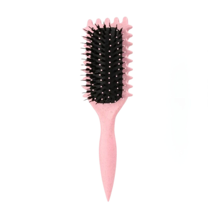 Produse Ingrijire - Perie Profesionala pentru Par, Flippy, Perie pentru Definirea Buclelor pentru Par Cret, Multifunctionala, 24.5 x 7 x 4.3 cm, Roz