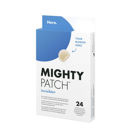 Produse Ingrijire - Plasturi hidrocoloidali anti acnee Hero Mighty Patch Invisible+ pentru tratarea coșurilor cu puncte albe, 24 bucăți
