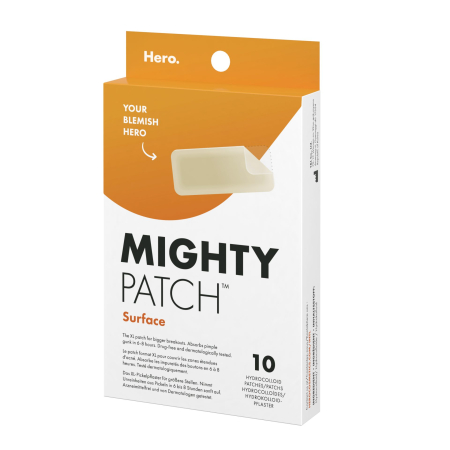 Produse Ingrijire - Plasturi hidrocoloidali cu acoperire extinsă Hero Mighty Patch Surface, pentru coșurile de pe față și corp, 10 bucăți