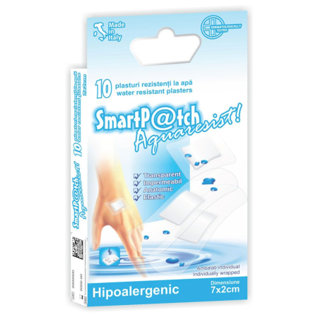 Produse Ingrijire - Plasturi rezistenti la Apa si impermeabili, Smartpatch, Plasturi Aquaresist, 10 buc, Invisibil