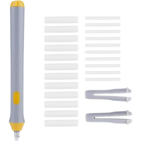 Radiera Electrica, Flippy, pentru Schite si Arta, Grosime Varf 3 mm/5 mm, Baterii 2 x AA (neincluse), din ABS, Gri [3]