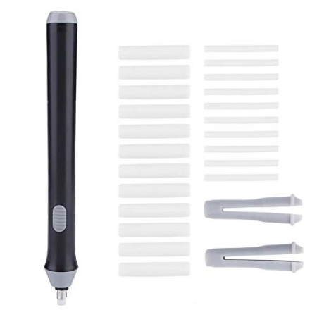 Radiera Electrica, Flippy, pentru Schite si Arta, Grosime Varf 3 mm/5 mm, Baterii 2 x AA (neincluse), din ABS, Negru [1]