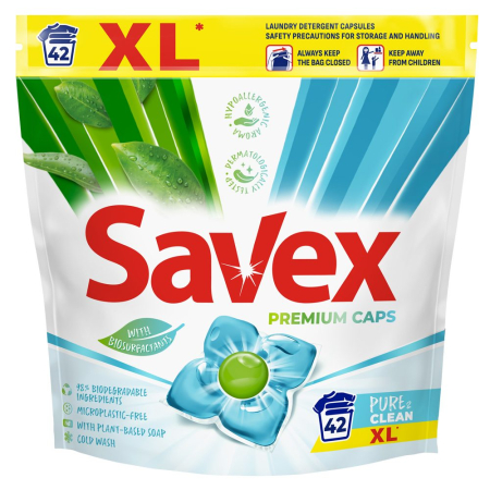 Detergent Rufe - Savex Detergent Capsule 42 buc Pure Clean