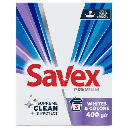 Detergent Si Balsam Rufe - Savex Detergent Manual 400 g Whites Colors 3 spalari