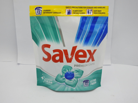 Detergent Rufe - Savex Detergent Super Caps 12 buc Extra Fresh