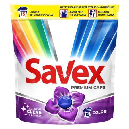 Detergent Rufe - Savex Detergent Super Caps 15 buc Color