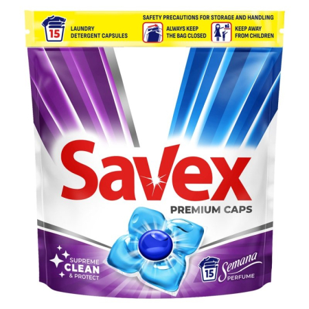 Detergent Rufe - Savex Detergent Super Caps 15 buc Semana