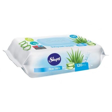Ingrijire Ten Si Corp - Servetele Umede, SLEEPPY, Aloe Vera, Set 120 Bucati